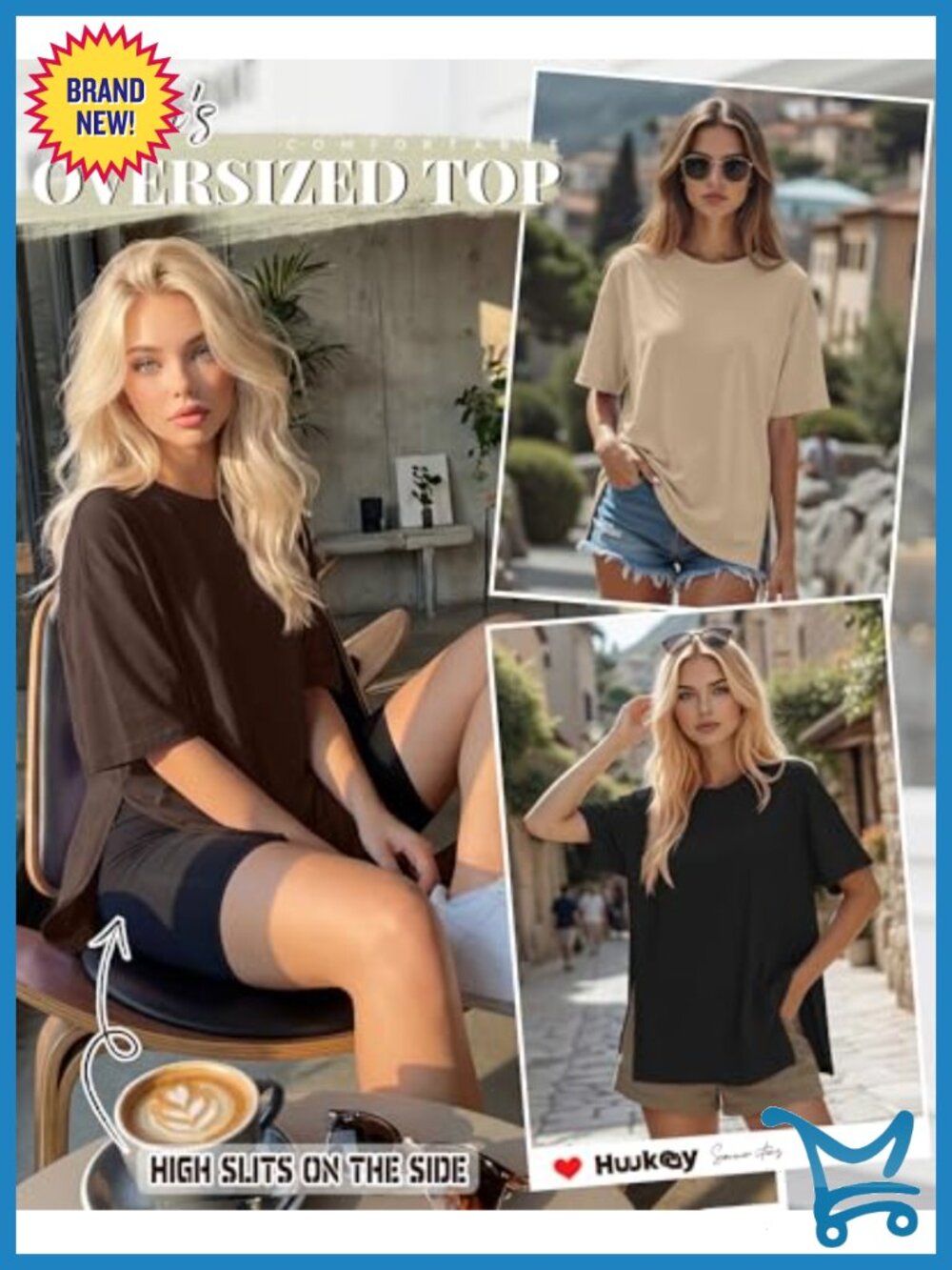 3 Pack Oversized Workout T Shirts Loose Fit Crewneck Summer Basic Tees - Picture 2 of 6